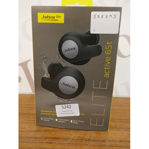 5242 - A boxed set of Jabra GN Elite Active 65T wireless earbuds, a boxed set of Jabra GN Elite 75T wireles... 