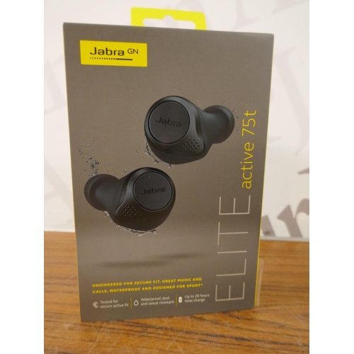 5242 - A boxed set of Jabra GN Elite Active 65T wireless earbuds, a boxed set of Jabra GN Elite 75T wireles... 