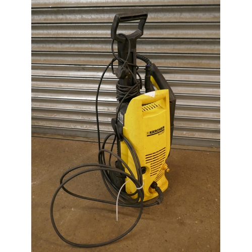 5248 - 2 jet washers - a Karcher K2.97 with hose and lance and a Wickes jet wash with hose and lance