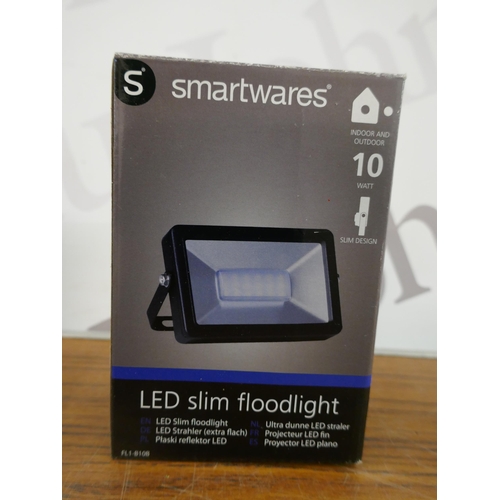 5270 - 3 SmartWares LED slim 10w flood lights - unused