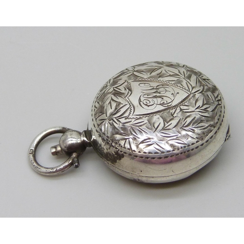 7101 - An engraved silver sovereign case, Birmingham 1913