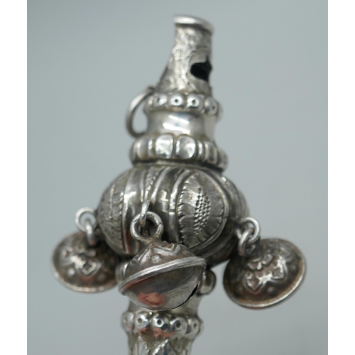 7356 - A Victorian silver rattle, Birmingham 1875