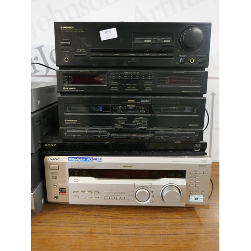 5092 - A large amount of assorted hi-fi equipment including Akai, Pioneer and Sony