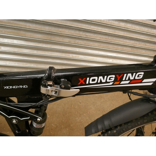 5118 - A Xiongying 36V folding electric, full suspension bike with key, no charger