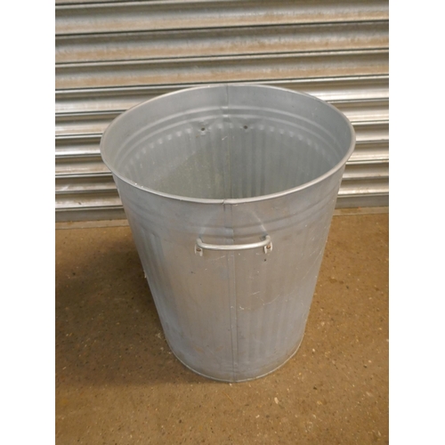 5123 - 5 galvanised steel bins with lids