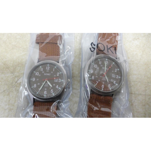 5076 - 9 assorted gentleman's wristwatches, all packaged and unused