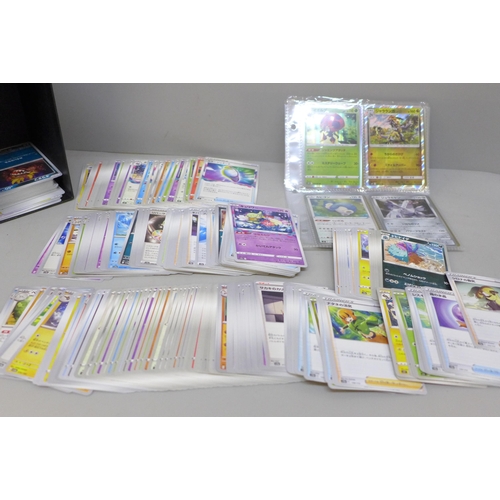 2023 - Over 400 Japanese Pokémon cards with 30 rare holographic, cards in sleeves