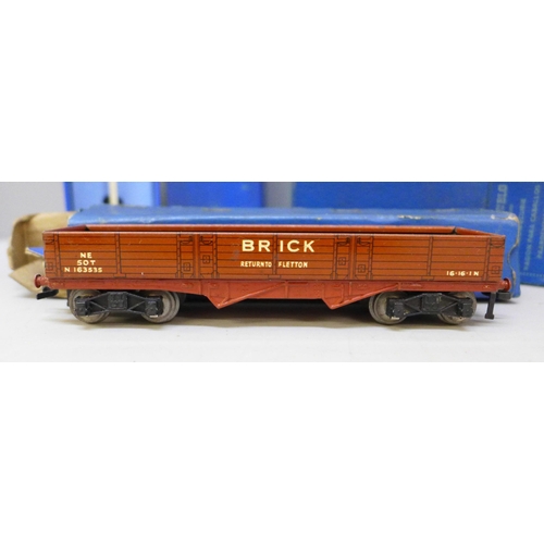 2028 - A Hornby OO gauge Duchess of Montrose locomotive, plus tender, horse box, high capacity wagon and si... 