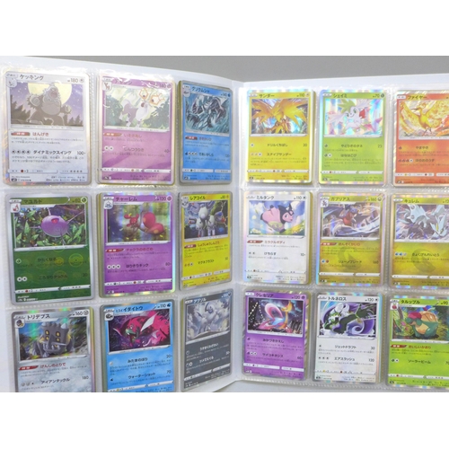 2039 - Full Pikachu binder of Japanese Pokémon cards, 324 cards, binder includes 72 holographic rare and do... 