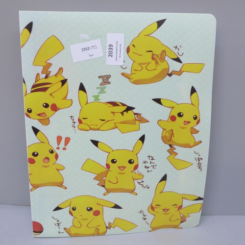 2039 - Full Pikachu binder of Japanese Pokémon cards, 324 cards, binder includes 72 holographic rare and do... 