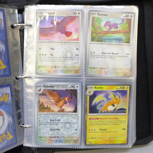 2043 - A full binder of scarlet and violet 151 part set of Pokémon cards, part set includes 105 holographic... 