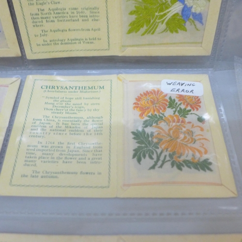 2052 - Tobacco Cigarette cards; J Wix & Sons, Kensitas Flowers, First Series, medium, Type Bi (plain backs)... 