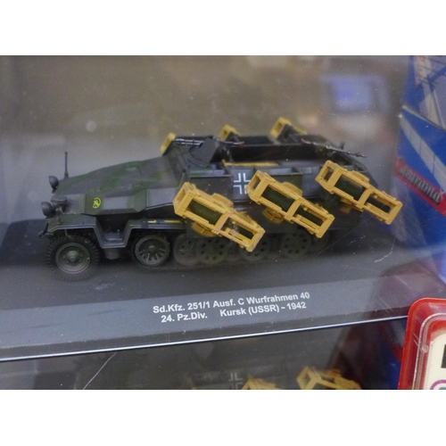 2075 - Fifteen boxed model vehicles including Junior Rescue Cararama Ambulances and two military vehicles