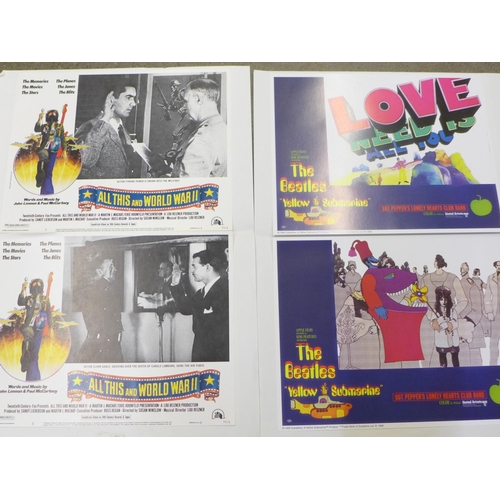 2083 - The Beatles modern lobby cards and Mexican Beatlemania posters