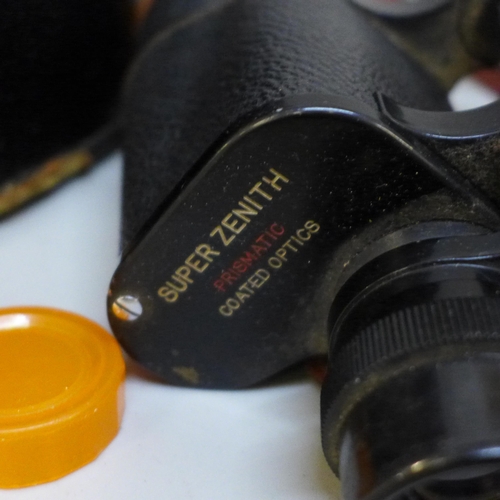 2099 - A pair of Super Zenith 7x50 binoculars, cased