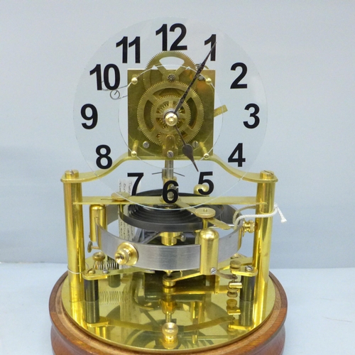 2105 - A workshop built Greater Balance Wheel clock, electro-magnetic 'hip toggle' **PLEASE NOTE THIS LOT I... 