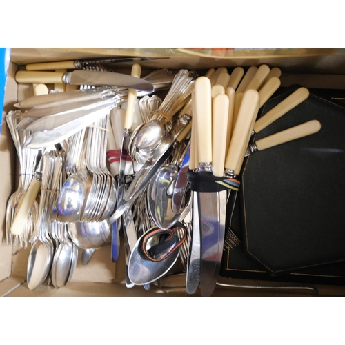 2106 - A collection of flatware including two cased sets