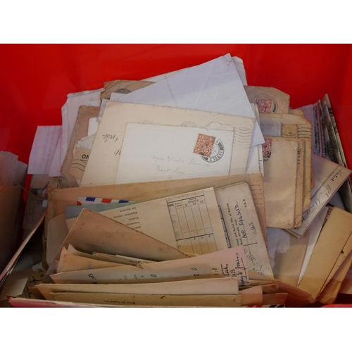 2121 - A box of 19th and 20th Century ephemera including title deeds, wills, insurance certificates, corres... 