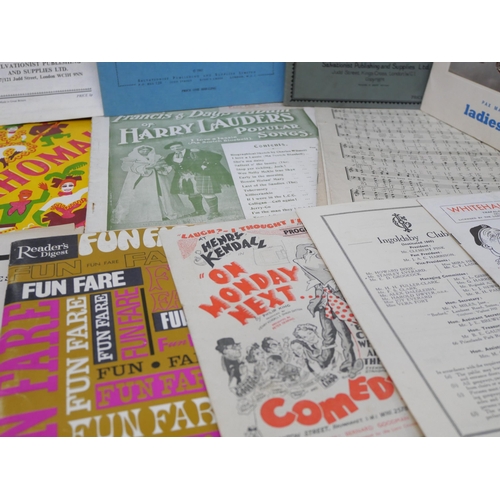 2135 - 1930s and later Theatre programmes, notices, etc., and a small collection of World War II concert pa... 