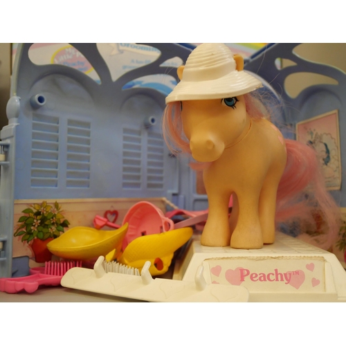 2145 - A My Little Pony Grooming Parlour with Peachy Pony and My Little Pony Baby Buggy, both boxed