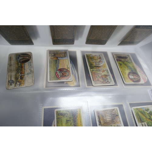 2289 - Cigarette cards; a file of cigarette and trade cards, 68 cards with a catalogue value of £948