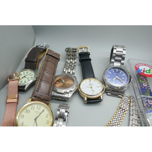 2309 - A collection of wristwatches including Rotary, Pulsar, etc.