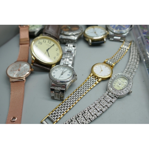 2309 - A collection of wristwatches including Rotary, Pulsar, etc.