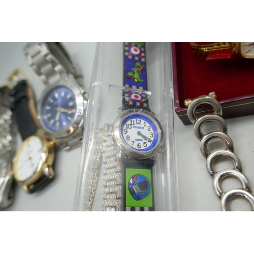 2309 - A collection of wristwatches including Rotary, Pulsar, etc.