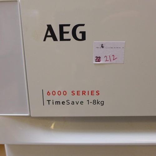 4033 - AEG Washing Machine Timesaver 1-8kg  *This lot is subject to VAT