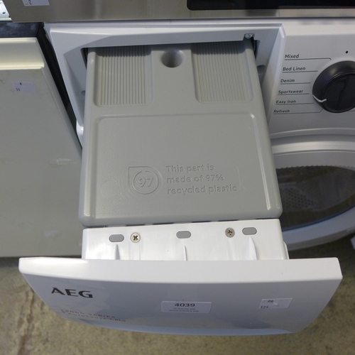 4039 - AEG 8kg Freestanding Condense Tumble Dryer 8kg, Original RRP £416.66 + vat * This lot is subject to ... 