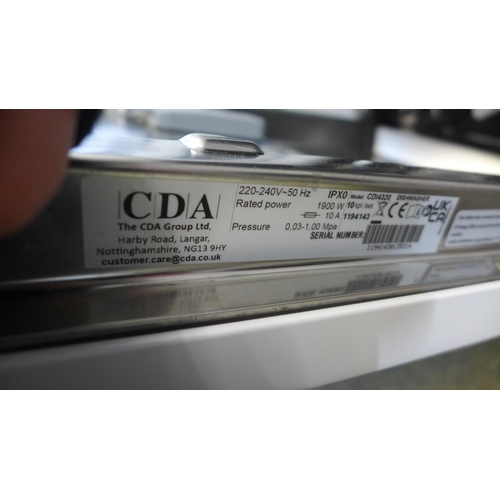 4041 - CDA Integrated Sliding Hinge Dishwasher, Original RRP £357.50 + vat  * This lot is subject to vat