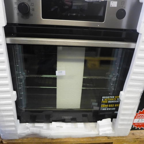 4100 - Zanussi Single Oven Electric Built In in Stainless Steel *This lot is subject to VAT