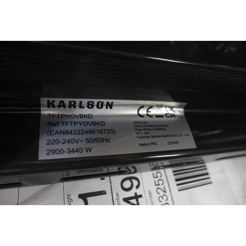 4101 - Karlson Single Pyrolytic Oven - Black, Original RRP £854.17 + vat * This lot is subject to vat
