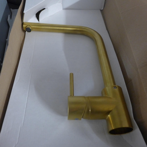 4116 - Fontus Tap Brushed Gold *This lot is subject to VAT