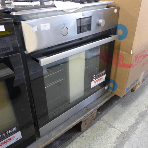 4134 - AEG Single Multifunction Oven (Door requires attention) Original RRP £457.50 + vat * This lot is sub... 