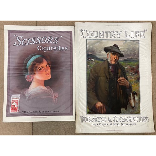 250 - Two early 20th Century chromo-lithographs, WD&HO Wills 'Scissors' Cigarettes and John Player & Sons ... 