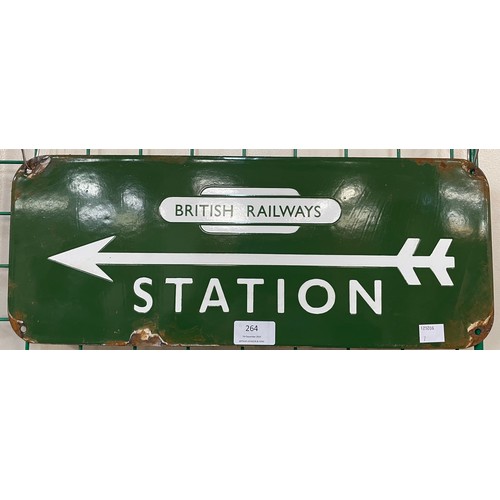 264 - An enamelled metal British Railways station sign