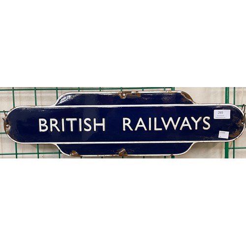 265 - An enamelled metal blue British Railways sign