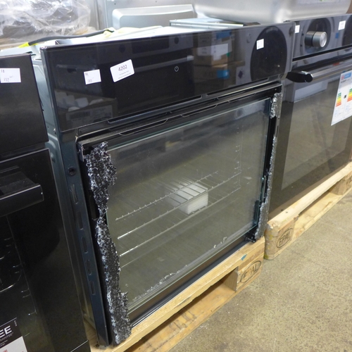 4202 - Karlson Single Pyrolytic Oven - Black (Door requires attention/Transit damage) Original RRP £854.17 ... 