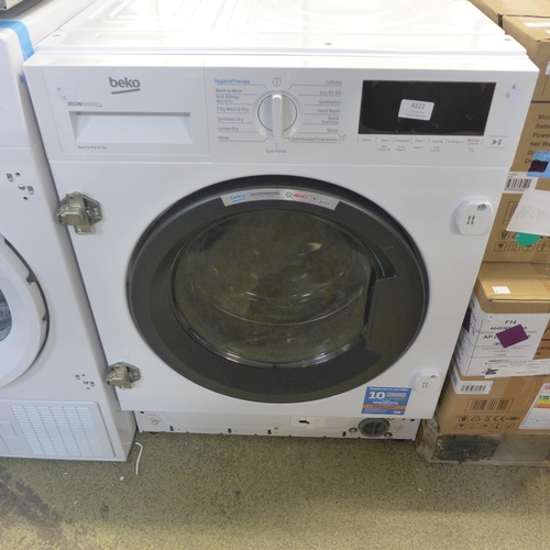 4222 - Beko Wifi Connected Integrated 9Kg Washer Dryer * This lot is subject to vat