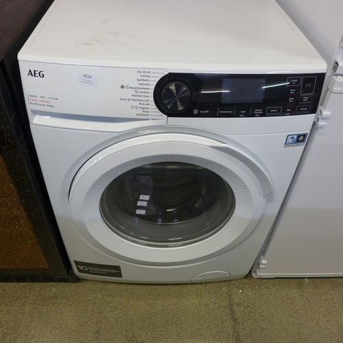 4250 - AEG Washer / Dryer 9Kg    - This lot requires a UK adapter  *This lot is subject to Vat