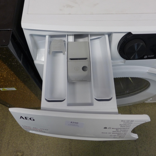 4250 - AEG Washer / Dryer 9Kg    - This lot requires a UK adapter  *This lot is subject to Vat