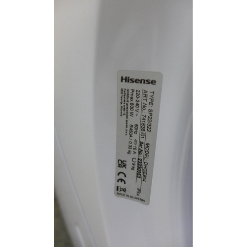 4256 - Hisense 9Kg Heat Pump Condenser White Dryer -Original RRP £408.33 + Vat *This lot is subject to Vat