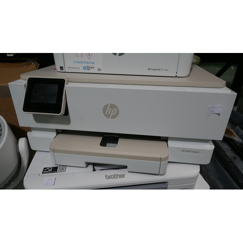 6239 - Two HP printers and a Brother Inkjet Printer (345-382,389,392) *This lot is subject to Vat