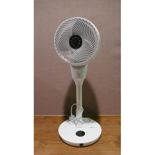 6056 - Two Meaco pedestal fans with a remote (348-91,119) *This lot is subject to Vat