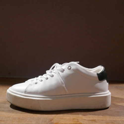 6172 - A pair of Ladies Ted Baker White Lornea trainers with box, Size UK4 *This lot is subject VAT