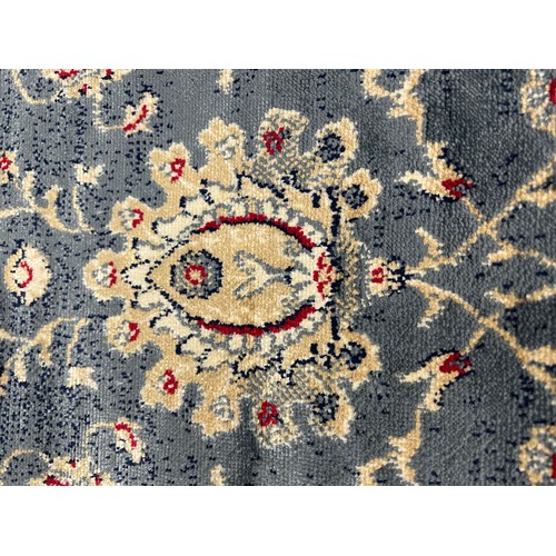 3131 - A duck egg blue ground rug full pile cashmere all over floral design 170x120