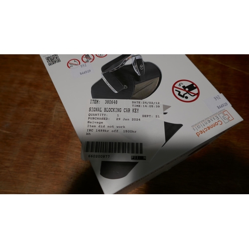 6072 - Signal Blocking Car Key with box  (342-246) *This lot is subject to Vat