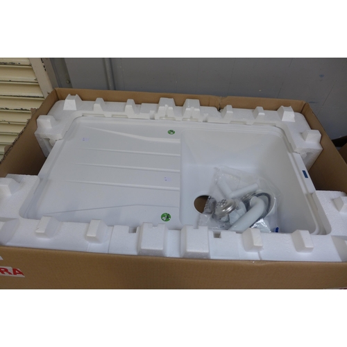 4138 - Blanco Silgranit 1.0 White sink with drainer * This lot is subject to vat