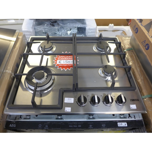 4151 - Zanussi 4 burner gas hob *This lot is subject to VAT